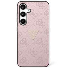 Guess Originální zadní kryt Hot Stamp 4G Pattern Triangle Metal Logo pro Samsung Galaxy S25 růžový