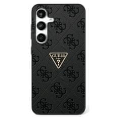 Guess Originální zadní kryt Hot Stamp 4G Pattern Triangle Metal Logo pro Samsung Galaxy S25 Ultra černý