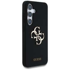 Guess Originální zadní kryt Silicone Big 4G Logo Bottom Script pro Samsung Galaxy S25 černý