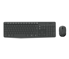 Logitech Logitech bezdrátový set klávesnice a myši MK235 - QWERTZ DE - šedá