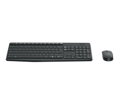 Logitech Logitech bezdrátový set klávesnice a myši MK235 - QWERTZ DE - šedá