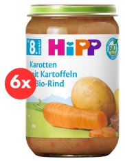 HiPP BIO Brambory, zelenina a hovězí maso 6 x 220 g, od 8. měsíce