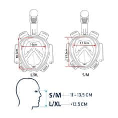 TopKing Potápěčská maska celoobličejová L/XL