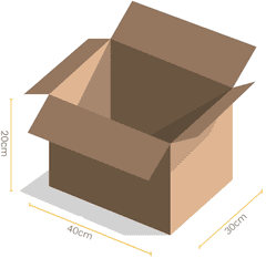 TopKing Kartonová krabice 40x30x20 - velikost C - 80 kusů