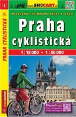 Praha cyklistická 1:18 000/1:40 000 - Podrobná cyklomapa města a okolí