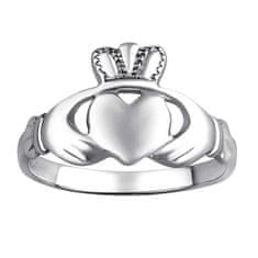 Silvego Dámský celostříbrný prsten Claddagh ZTR96391 (Obvod 59 mm)