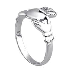 Silvego Dámský celostříbrný prsten Claddagh ZTR96391 (Obvod 59 mm)