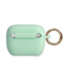 Guess GUACAPSILGLGN pouzdro na AirPods PRO green Silicone Glitter