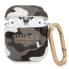 Guess GUA2UCAMG pouzdro na Airpods 2. Generace / 1. Generace black Camo Collection