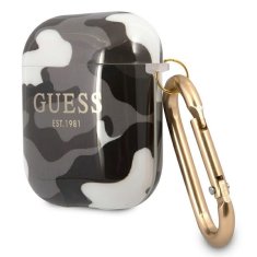 Guess GUA2UCAMG pouzdro na Airpods 2. Generace / 1. Generace black Camo Collection