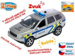 Difuzed Auto policie CZ 11 cm kov na zpětný chod na baterie česky mluvící se světlem