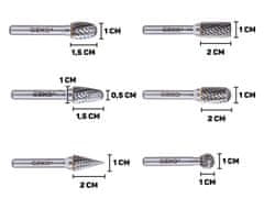 GEKO Sada stopkových fréz do kovu 6 mm, 6 ks - G37498