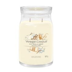 Yankee Candle Aromatická svíčka Signature sklo velké Soft Wool & Amber 567 g