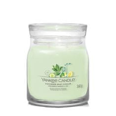 Yankee Candle Aromatická svíčka Signature sklo střední Cucumber Mint Cooler 368 g