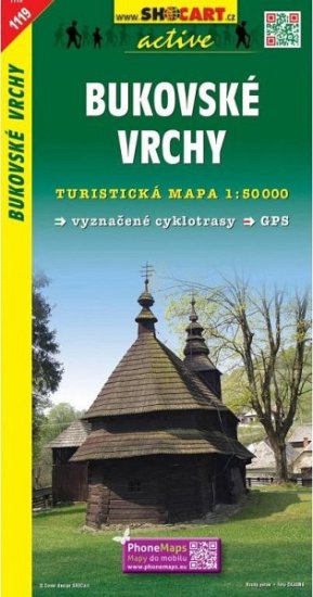 Bukovské vrchy 1:50T/1119 Turistická mapa SHOCart