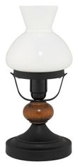 Rabalux  PETRONEL stolní lampa max. 1x60W | E27 | IP20 - tmavé dřevo, černá