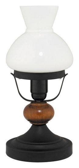 Rabalux  PETRONEL stolní lampa max. 1x60W | E27 | IP20 - tmavé dřevo, černá