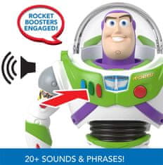 Mattel Mattel - Pixar Toy Story interaktivní figurka Buzz Lightyear s raketou (31cm)