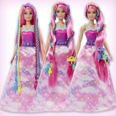 Mattel Mattel Barbie Dreamtopia Princezna s kadeřnickými doplňky