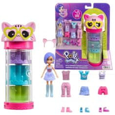 Mattel Mattel Polly Pocket - Style Spinner Fashion šatník - kočicka (HKW07)