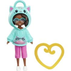 Mattel Mattel Polly Pocket: Hoodie Buddy - Cat Dark Skin Doll (HKV99)