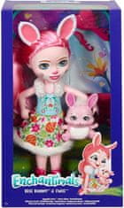 Mattel Velká panenka Mattel Enchantimals Huggable Cuties - Bree Bunny & Twist (30 cm) (FRH52)