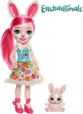 Mattel Velká panenka Mattel Enchantimals Huggable Cuties - Bree Bunny & Twist (30 cm) (FRH52)