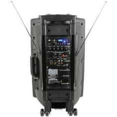 QTX QR12PA, mobilní 12" zvukový systém MP3/SD/USB/2x VHF, 200W