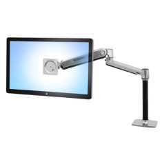 Ergotron LX HD Sit-Stand Desk Mount LCD Arm, Polished, stolní rameno max 46" display