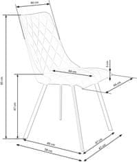 Halmar Designová židle K450 šedá