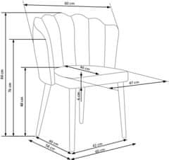 Halmar Designová židle Zelo tmavě zelená