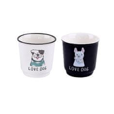 Toro SET HRNKŮ 6KS LOVE DOG, KERAMIKA 90ML 2ASS