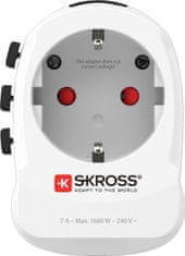 Skross  PRO Light USB World, UK+USA+Austrálie/Čína, 2x USB-A, vč. adaptéru ostatních vidlic