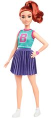 Mattel Panenka Barbie Fashionistas modelka #232, rusovláska, sportovní sukně FBR37