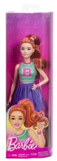 Mattel Panenka Barbie Fashionistas modelka #232, rusovláska, sportovní sukně FBR37