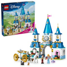 LEGO LEGO | Disney 43275 Popelčin zámek a kočár s koňmi