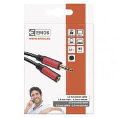 Emos AV Kabel SM5102 JACK kabel 3,5mm stereo, vidlice - 3,5mm zásuvka 2,5m