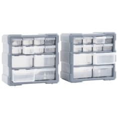 Vidaxl Organizéry s 12 zásuvkami 2 ks 26,5 x 16 x 26 cm