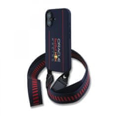 Red Bull Zadní kryt Silicone Vertical Logo MagSafe + Crossbody Popruh pro iPhone 16 Navy