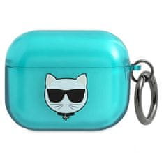 Karl Lagerfeld KLAPUCHFL pouzdro na AirPods PRO Blue Choupette