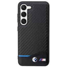 Bmw BMHCS23M22NBCK hard silikonové pouzdro Samsung Galaxy S23 PLUS 5G black Leather Carbon