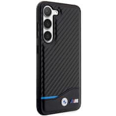 Bmw BMHCS23M22NBCK hard silikonové pouzdro Samsung Galaxy S23 PLUS 5G black Leather Carbon