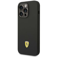 Ferrari FEHCP14LSIBBK hard silikonové pouzdro iPhone 14 PRO 6.1" black Silicone Metal Logo