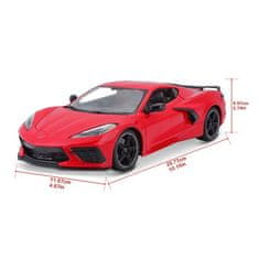 Maisto - 2020 Chevrolet Corvette Stingray, červená, 1:18