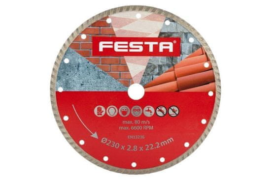 Festa Kotouč diamantový FESTA TURBO 230x2.6x22.2mm