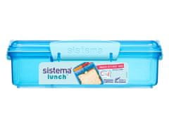 Sistema Sistema Lunch Krabička na svačinu s 2 oddělenými přihrádkami 975 ml, modrá