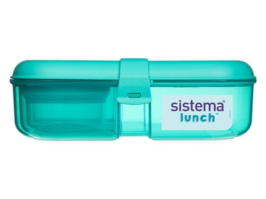 Sistema Sistema Lunch Tříkomorová krabička na oběd s nádobou na jogurt 1,1 l, mátová