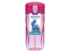 Sistema Sistema Hydrate Láhev Quick Flip Top s brčkem 520 ml, růžová