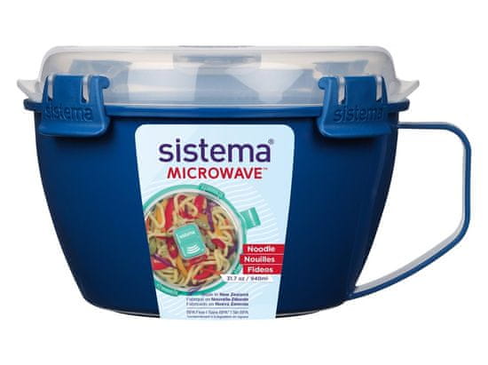 Sistema Sistema Microwave Dóza na nudle a hranolky 940 ml, modrá