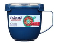 Sistema Sistema Microwave Hrnek na polévku a dušené pokrmy 900 ml, modrá